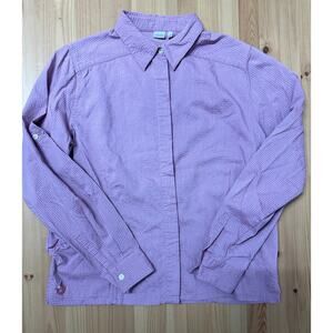 Isis Womens Long Sleeve Button Down Shirt Size 10